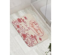 Коврик противоскользящий JoyArty "Юбилейная открытка с цветами" для ванной, сауны, бассейна, bath_7865