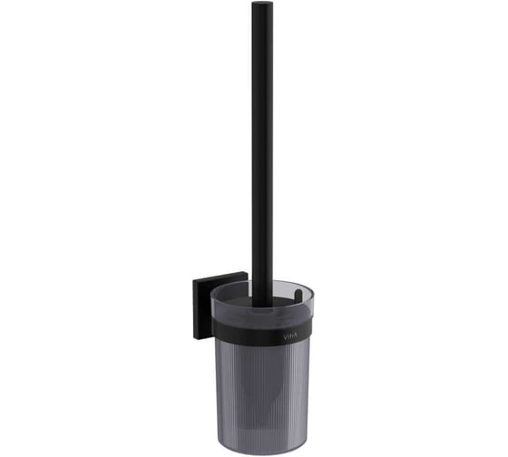 Ершик для унитаза Vitra Root с держателем, черный матовый A4481136
