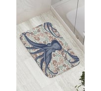 Коврик противоскользящий JoyArty "Цветочные осьминожки" для ванной, сауны, бассейна, bath_7912