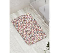 Коврик противоскользящий JoyArty "Цветочная преграда" для ванной, сауны, бассейна, bath_8074