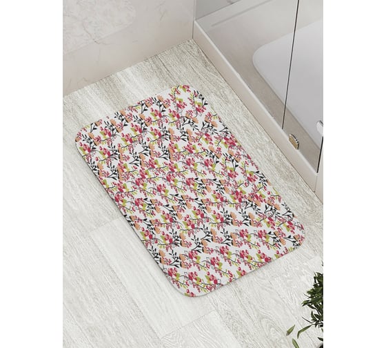 Коврик противоскользящий JoyArty "Цветочная преграда" для ванной, сауны, бассейна, bath_8074 1