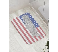 Коврик противоскользящий JoyArty "Цветочная америка" для ванной, сауны, бассейна, bath_8062