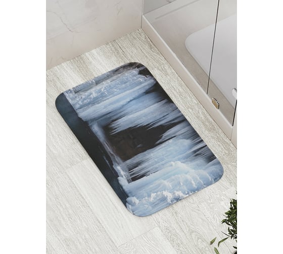Коврик противоскользящий JoyArty "Ледяная пещера" для ванной, сауны, бассейна, bath_7909 1