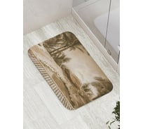 Коврик противоскользящий JoyArty "Мост через водоем" для ванной, сауны, бассейна, bath_8021