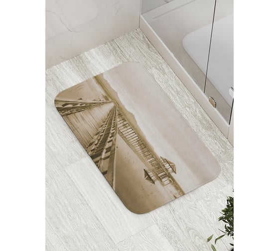 Коврик противоскользящий JoyArty "Пирс на реке" для ванной, сауны, бассейна, bath_8020 1