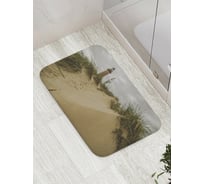 Коврик противоскользящий JoyArty "Маяк на песке" для ванной, сауны, бассейна, bath_7892