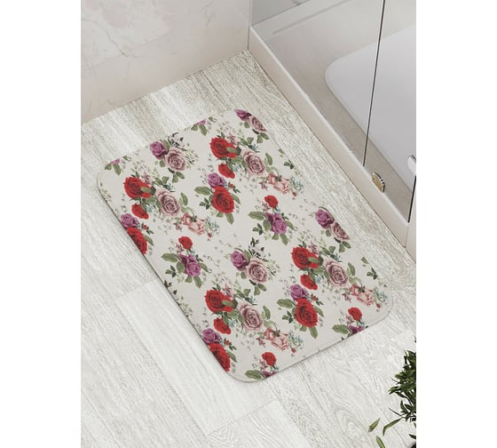 Коврик противоскользящий JoyArty "Романтические розы" для ванной, сауны, бассейна, bath_8117 1