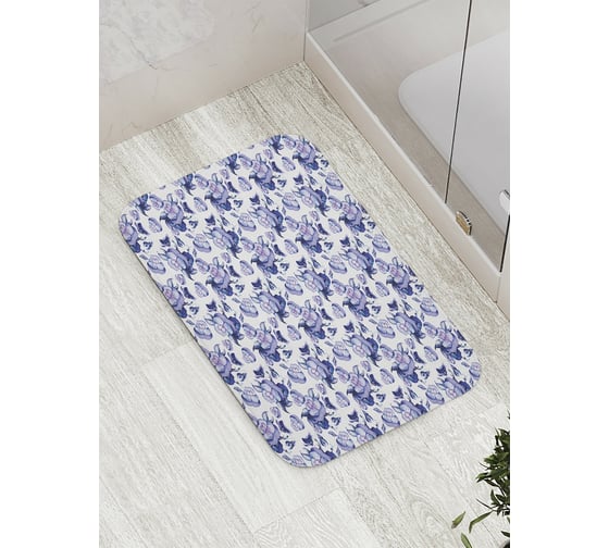 Коврик противоскользящий JoyArty "Ледниковые цветы" для ванной, сауны, бассейна, bath_8095 1