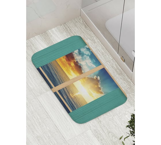 Коврик противоскользящий JoyArty "Море в спальне" для ванной, сауны, бассейна, bath_8486 1