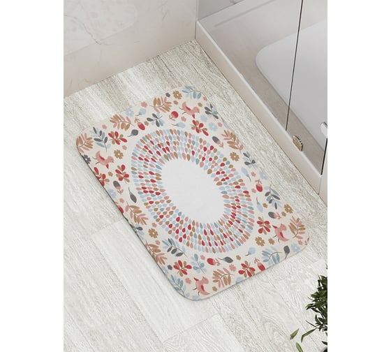 Коврик противоскользящий JoyArty "Дождевой круг" для ванной, сауны, бассейна, bath_8514 1