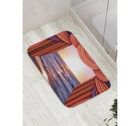 Коврик противоскользящий JoyArty "Пляжный занавес" для ванной, сауны, бассейна, bath_8484