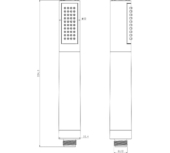 Лейка для душа светодиодная трубчатая OLIVE'S D171LED