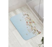 Коврик противоскользящий JoyArty "Лес птичьих клеток" для ванной, сауны, бассейна, bath_8195