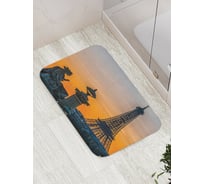 Коврик противоскользящий JoyArty "Статуя в париже" для ванной, сауны, бассейна, bath_8433