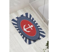 Коврик противоскользящий JoyArty "Нашивка с якорем" для ванной, сауны, бассейна, bath_8326