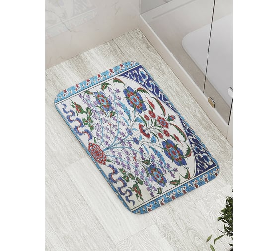 Коврик противоскользящий JoyArty "Волнистый цветочник" для ванной, сауны, бассейна, bath_8351 1