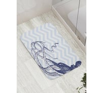 Коврик противоскользящий JoyArty "Уходящий осьминог" для ванной, сауны, бассейна, bath_8344