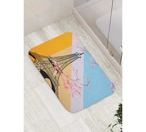 Коврик противоскользящий JoyArty "Парижская ветка" для ванной, сауны, бассейна, bath_8431 1