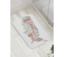 Коврик противоскользящий JoyArty "Карта Штаты США" для ванной, сауны, бассейна, bath_8530