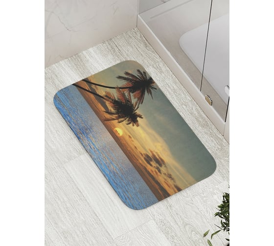 Коврик противоскользящий JoyArty "Солнечное прощание" для ванной, сауны, бассейна, bath_8523 1