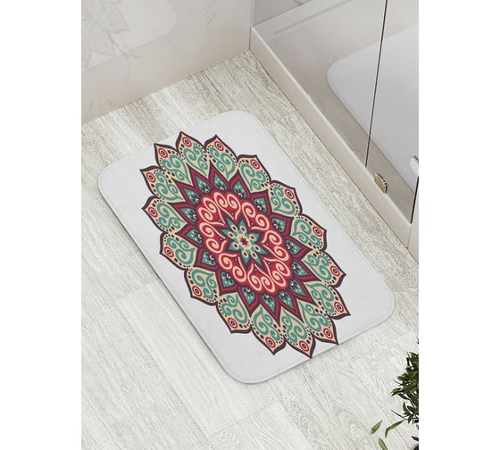 Коврик противоскользящий JoyArty "Цветок любопытства" для ванной, сауны, бассейна, bath_8767 1
