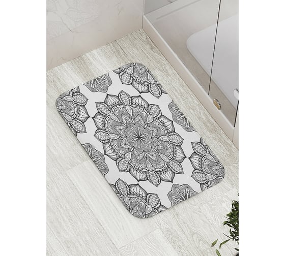 Коврик противоскользящий JoyArty "Цветочный звук" для ванной, сауны, бассейна, bath_8764 1