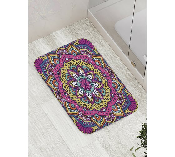 Коврик противоскользящий JoyArty "Пляски красок" для ванной, сауны, бассейна, bath_8766 1