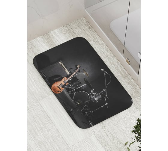 Коврик противоскользящий JoyArty "Музыкальные инструменты" для ванной, сауны, бассейна, bath_8671 1