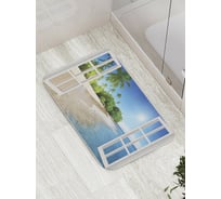 Коврик противоскользящий JoyArty "Окно тропиков" для ванной, сауны, бассейна, bath_8561