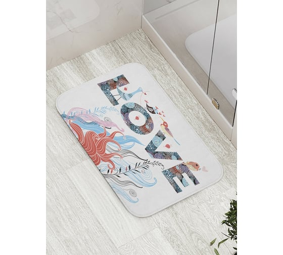 Коврик противоскользящий JoyArty "Любовь природы" для ванной, сауны, бассейна, bath_8625 1