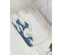 Коврик противоскользящий JoyArty "Волновое противостояние" для ванной, сауны, бассейна, bath_8997