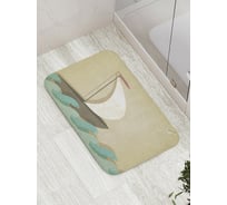 Коврик противоскользящий JoyArty "Парусник на волнах" для ванной, сауны, бассейна, bath_8996