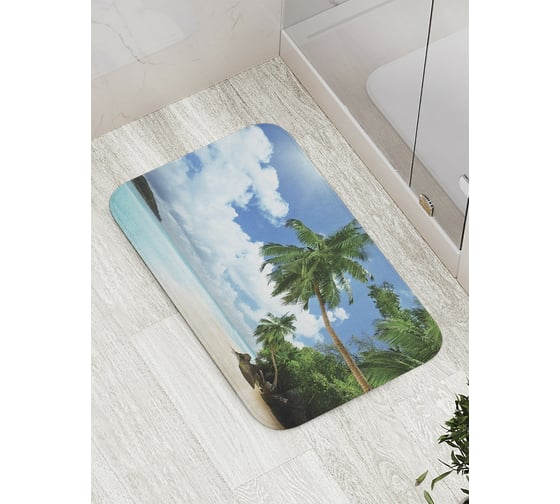 Коврик противоскользящий JoyArty "Пляжная мечта" для ванной, сауны, бассейна, bath_8978 1