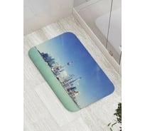 Коврик противоскользящий JoyArty "Остров небоскребов" для ванной, сауны, бассейна, bath_8959