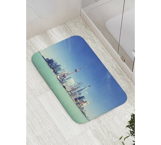 Коврик противоскользящий JoyArty "Остров небоскребов" для ванной, сауны, бассейна, bath_8959 1