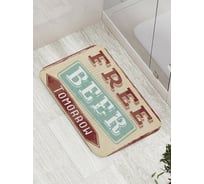 Коврик противоскользящий JoyArty "Завтра бесплатное пиво" для ванной, сауны, бассейна, bath_8859