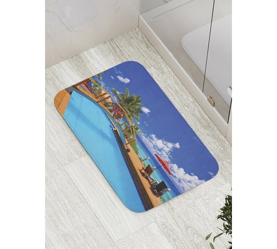 Коврик противоскользящий JoyArty "Мостик бассейна" для ванной, сауны, бассейна, bath_8930 1