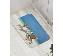 Коврик противоскользящий JoyArty "Пара отдыхающих" для ванной, сауны, бассейна, bath_8782
