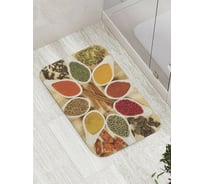 Коврик противоскользящий JoyArty "Индийские специи" для ванной, сауны, бассейна, bath_8840