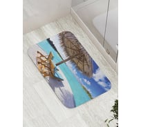 Коврик противоскользящий JoyArty "Морской островок" для ванной, сауны, бассейна, bath_8932