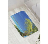 Коврик противоскользящий JoyArty "Виднеется остров" для ванной, сауны, бассейна, bath_8968