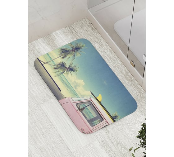 Коврик противоскользящий JoyArty "Путешествие на море" для ванной, сауны, бассейна, bath_8783 1
