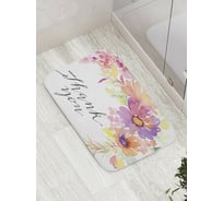 Коврик противоскользящий JoyArty "Цветы и благодарность" для ванной, сауны, бассейна, bath_9031