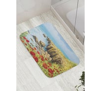 Коврик противоскользящий JoyArty "Скальные морские цветы" для ванной, сауны, бассейна, bath_9177