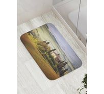 Коврик противоскользящий JoyArty "Дом на холмистом поле" для ванной, сауны, бассейна, bath_9220