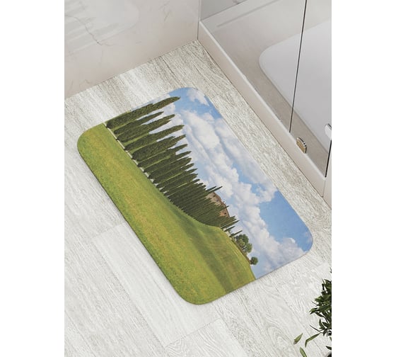 Коврик противоскользящий JoyArty "Газон на фермерском участке" для ванной, сауны, бассейна, bath_9218 1