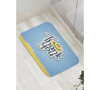Коврик противоскользящий JoyArty "Веселая благодарность" для ванной, сауны, бассейна, bath_9027