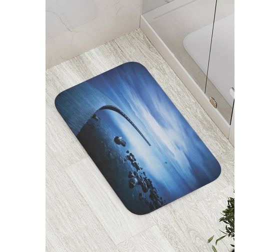 Коврик противоскользящий JoyArty "Лунный мост на море" для ванной, сауны, бассейна, bath_9146 1