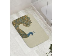 Коврик противоскользящий JoyArty "Ценность павлина" для ванной, сауны, бассейна, bath_9033