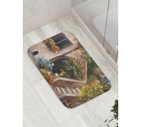 Коврик противоскользящий JoyArty "Садик на Крите" для ванной, сауны, бассейна, bath_9268